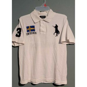Vintage 1252 Stockholm Sweden Polo 4 Mens shirt  size Small